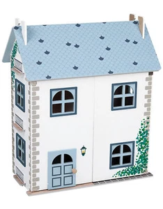 PLAYTIVE® Holz Puppenhaus Cabinet drei Etagen blau Spielzeug Spielhaus - Bild 1 von 2