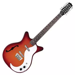 Guitarra Danelectro '59 de 12 cuerdas con agujero en F ~ Cherry Sunburst - Imagen 1 de 1