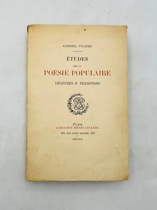 Etudes sur la poésie populaire. Légendes & traditions. 1902 - Picture 1 of 10