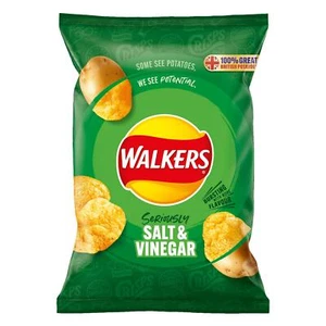 Walkers Salz und Essig Chips 32,5g - 24er Pack - Bild 1 von 1