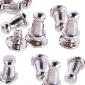100 Sets Silver Head Button Studs and Posts, Metal Screwback Studs, Chicago Scre - Picture 1 of 4