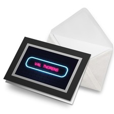 Greeting Card Neon Sign Design Val Thorens Town France #350439