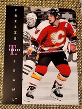 1994-95 Upper Deck Theor Fleury OVERSIZED 5"X7" CARD FREEZE FRAME #F12 Flames