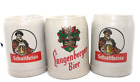 Pre-WWII Salt Glazed Pottery .5 L Beer Mugs set of 3