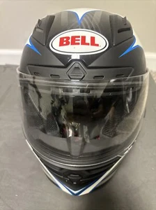 Bell Motorcycle Helmet Bell Star Pinned Blue Black Lightweight - Picture 1 of 11