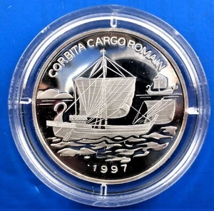 Series, ships in silver coins KONGO 1000 Francs 1997 - Proof UNC in a kapsel - Picture 1 of 2