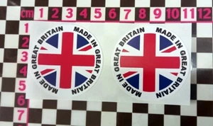 2 x 50mm Made in Great Britain Stickers - MG Austin Morris Rootes Jaguar Triumph - Picture 1 of 1