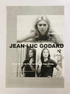 Mini póster volante de película Jean-Luc Godard Festival Brigitte Bardot Marina Vlady - Imagen 1 de 2