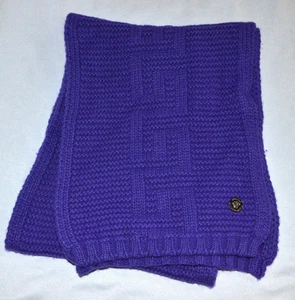 NWT Authentic Young Versace Boys Chunky Blue Wool Scarf - Picture 1 of 4