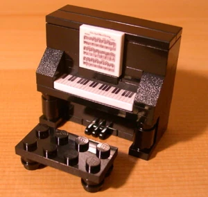 DadventureDan's CUSTOM UPRIGHT PIANO BLACK for LEGO town music teacher gift set - Picture 1 of 4