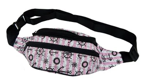 Ella Jonte Hüfttasche Anker maritim Streifen rosa weiß Bauchtasche Gürteltasche - Bild 1 von 18