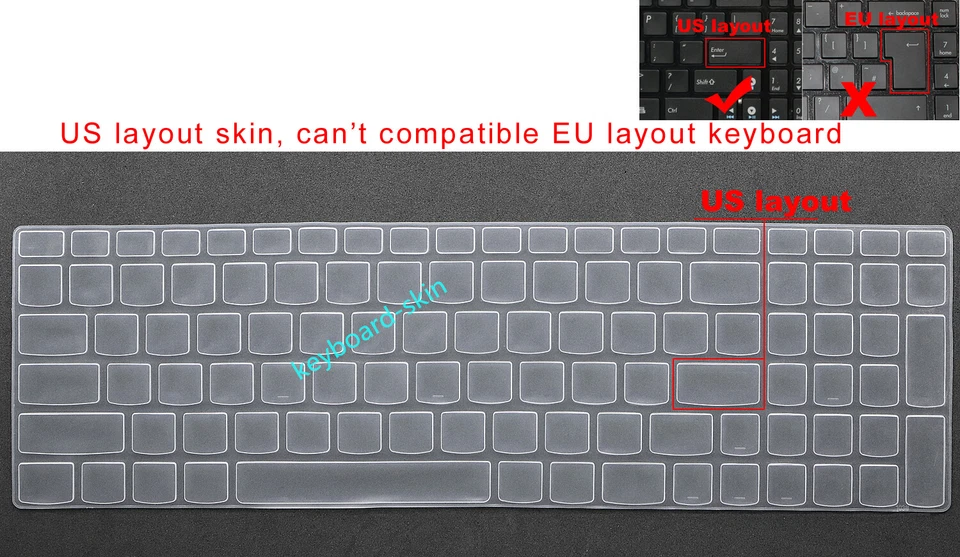 Keyboard Skin Cover for Lenovo Y510P Z560 Z565 Z570 Z575 Y575 G570 15-ISK Y585 - Image 1 of 4