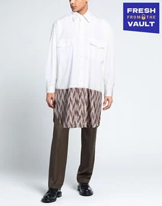 RRP€990 GIORGIO ARMANI Shirt Size 41 16 L Patterned Silk Hem Made in Italy - Imagen 1 de 8