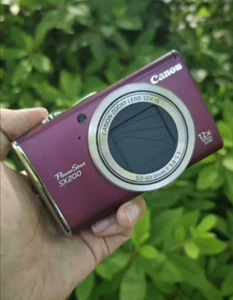 Canon PowerShot SX200 IS 12.1MP Compact 12x Optical Zoom Digital Camera Red - Picture 1 of 7