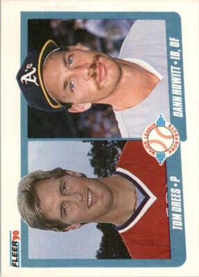 1990 Fleer MLB Tom Drees Dann Howitt #644 - Image 1 of 2