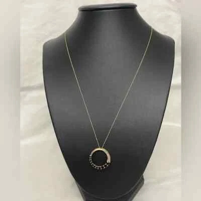 10K Alwand Vahan Graduating Sapphires & Diamonds Accent Circle Pendant Necklace - Image 1 of 4