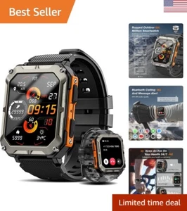 Militär Smartwatch für Herren mit Blutdruck Annehmen/Anrufen, Robust Tac... - Bild 1 von 11