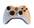 Manette de jeu sans fil officielle Microsoft Xbox 360 blanche d'occasion