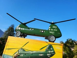 Tin Toy 1950's B&S Western Germany US ARMY TROOPER TRANSPORT HELICOPTER mint/box - Foto 1 di 12