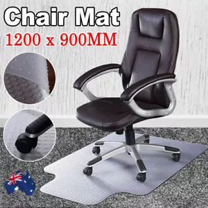 Chair Mat Carpet Floor Office Home Computer Work Vinyl PVC Plastic 1200 x 900mm - Picture 1 of 12