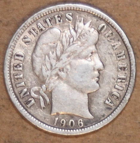 1906-P Barber Dime - Extra Fine - #1764B Cover