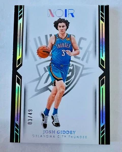 Josh Giddey 2022-23 Panini Noir Icon Edition Silver 03/49 Jersey # - Picture 1 of 3