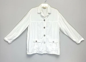 David Dart Sport Women's Jacket Spring Summer Lightweight Cotton White Large - Picture 1 of 10