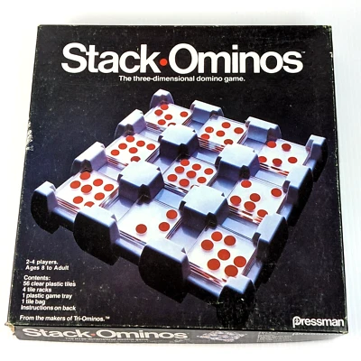 1978 Stack Ominos Game The Three Dimensional Domino Game 4426 Pressman Complete! - Image 1 of 4