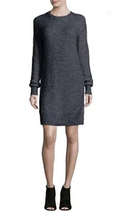 MICHAEL MICHAEL KORS Charcoal Gray Wool Blend Crew Neck Sweater Dress XS - Picture 1 of 2