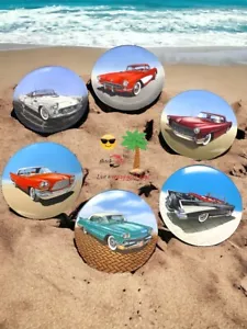 WOW! Juego completo de 6 placas de coleccionista de autos clásicos Dream Machines Corvette TBird - Imagen 1 de 16