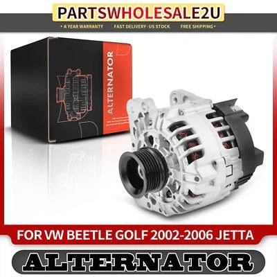 Alternador para Volkswagen Beetle Jetta 2002-2005 Golf 02-06 90A 12V CW 6 ranuras Foto 1 de 4
