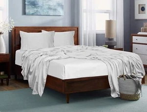 LINENWALAS 100% Eucalyptus Fitted Sheet Only, Soft Silky, Luxury, Tencel Queen - Picture 1 of 8