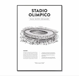 Póster de fútbol americano SS Lazio, impresión Stadio Olimpico Arena, estadio Lazio, impresión a4 - Imagen 1 de 4
