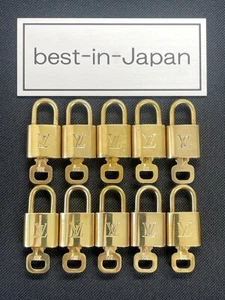 【Polishing】Louis Vuitton PadLock Key Brass Gold set 10 Accessories No. Random - Picture 1 of 6