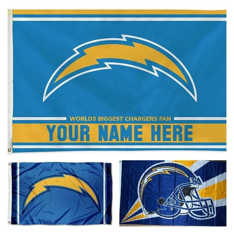 San Diego Chargers Football Flag Outdoors Banner 4x6ft Best Fan Flag Customized Cover