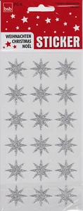 1 Pack. Sticker Weihnachten Glitter selbstklebend Aufkleber Dekosticker bsb -983 - Bild 1 von 1