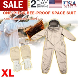 XL-Unisex Profi Baumwolle Ganzkörper Imkerei Imkerei Anzug mit Schleier-Kapuze - Bild 1 von 15