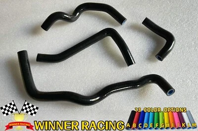 BLACK Silicone Heater Hose For Acura RSX Type S DC5 K20A 2002-2006 4PCS - Image 1 of 4