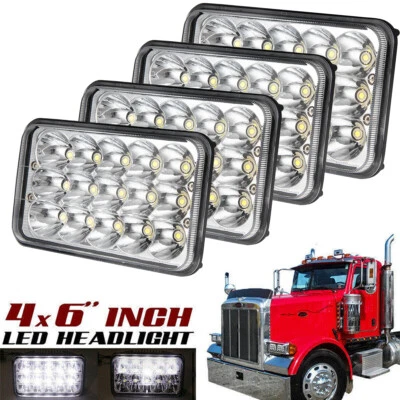 4PCS For 1978-1991 Chevrolet G10 G20 G30 4x6" LED Headlights Hi-Lo Sealed Beam - Image 1 of 4