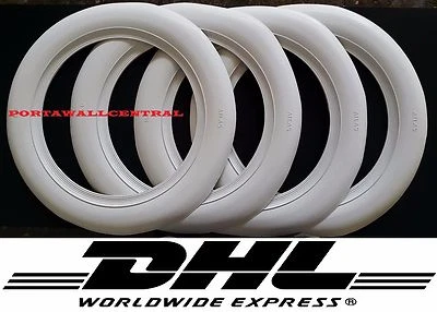 ATLAS BRAND 14" WHEEL 3 INCHES WIDE 4 NEW TIRES WHITE WALL SET.FREE SHIPPING - Image 1 of 4