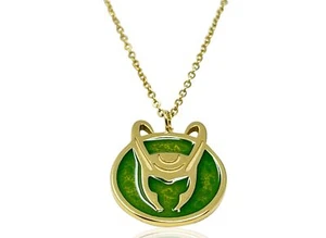 COLLANA CASCO LOKI, Collana Ciondolo Ufficiale Marvel Disney+ Donna SIMBOLO LOKI - Foto 1 di 9