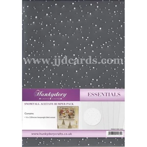Hunkydory - Schneefallacetat - 16 Blatt Bumper Pack - Bild 1 von 2