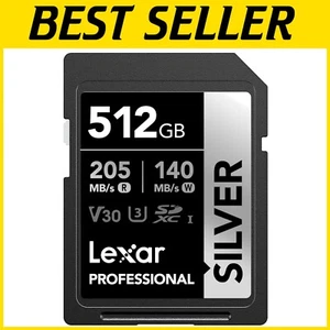 512GB Premium Silver SD Card - Class 10, U3, V30 - For Stunning 4K Footage - Picture 1 of 8