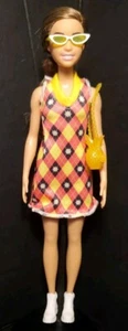 Barbie Fashionistas Doll #137 Brunette w/Freckles Redressed w Accessories #GHW53 - Picture 1 of 6