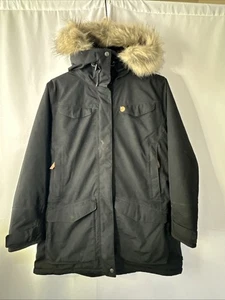 Fjällräven Damen Nuuk Parka Puffer Jacke Full Zip Fell Kapuze Schwarz XXL - Bild 1 von 23