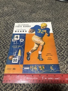 1953 San Francisco 49ers vs Chicago Bears NFL Football Program Kezar Stadium - Picture 1 of 5