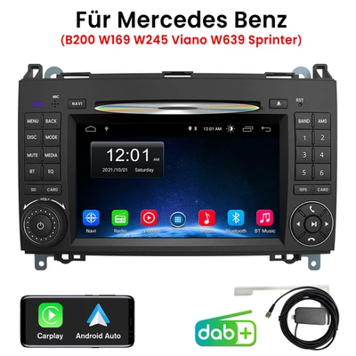 Für Mercedes W245 WIN-CE Autoradio 7'' DVD DAB+ FM Carplay SWC - Bild 1 von 4
