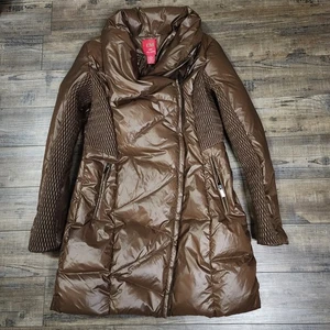 CM Ciao Milano 1969 puffer jacket M brown goose down puffy parka 2260 - Picture 1 of 8