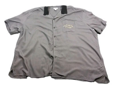 Aarizona Jean Co. Grey Button Up Short Sleeve Bowling Shirt Size XXL - Image 1 of 4