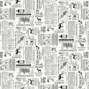 Studio E Neighborhood Association von Timna Tarr 8424 01 cremeweißes Papier Baumwolle - Bild 1 von 1